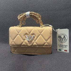 Valentino Orlandi Tan Quilted Women's Bag